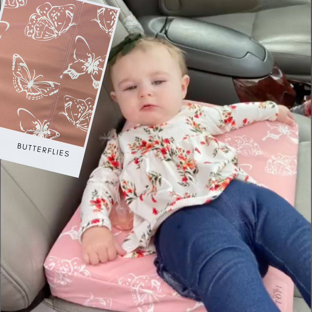 Car Changing Pad: Pink Butterfly